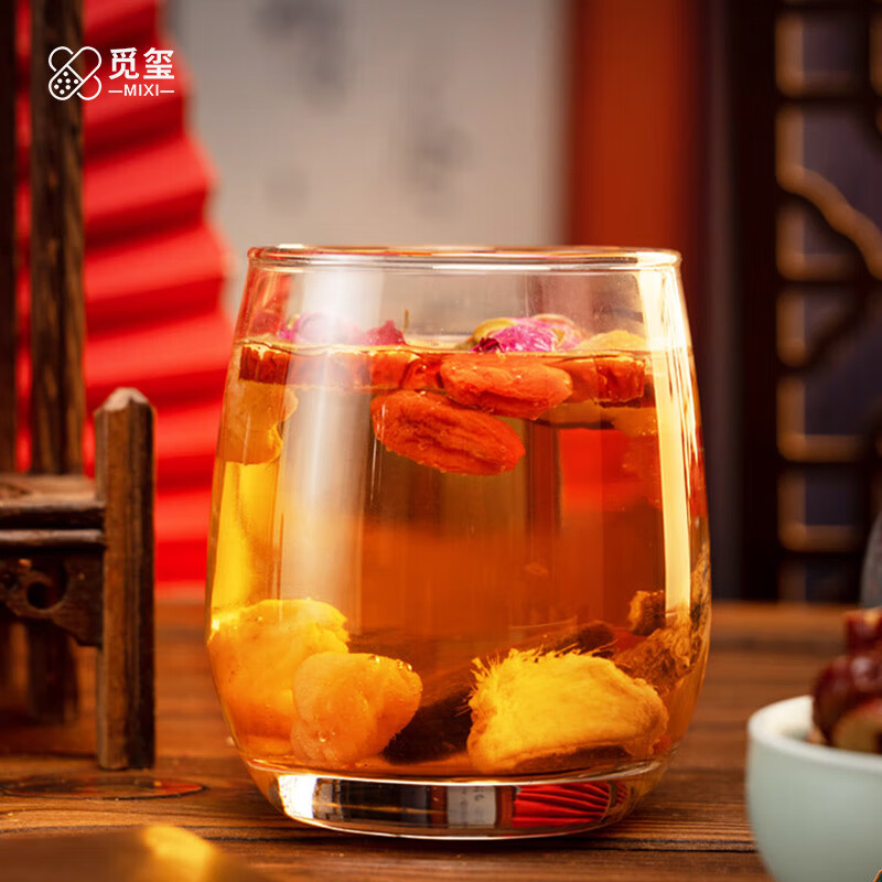 觅玺 阿胶红糖玫瑰姜枣茶210g（10g*21袋）大姨妈暖身女人女性养生茶红枣枸杞桂圆送女友 阿胶红糖玫瑰姜枣茶