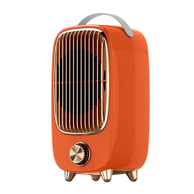 【99新】新款暖风机小型办公室家用节能桌面小型取暖器迷你暖风机 橙