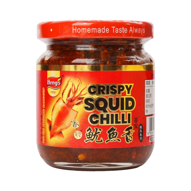 蒂安Heng’s愛加料 娘惹香脆魷魚香調(diào)味醬180g 馬來西亞進口拌面下飯菜