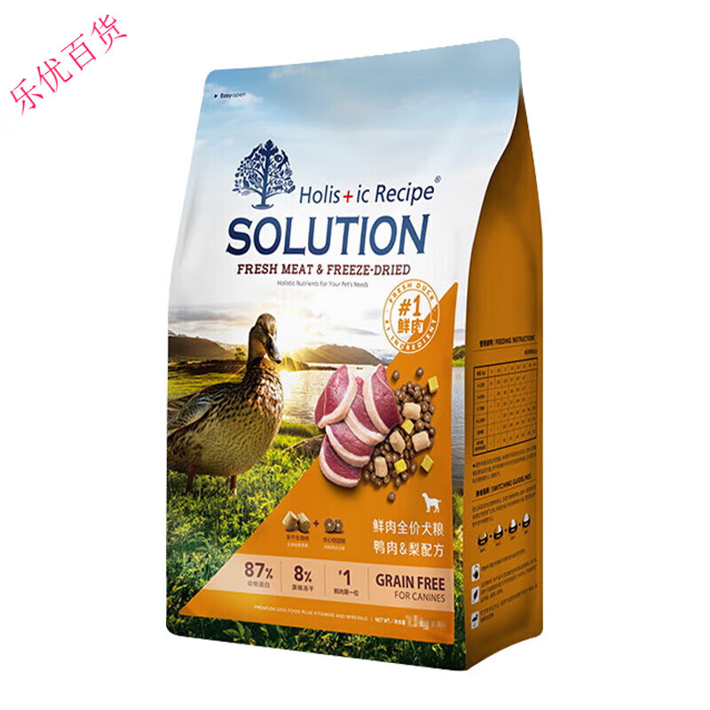 耐吉斯狗糧鴨肉梨美國進口配方全期全價凍干鮮肉成幼犬通用犬糧 鴨肉梨夾心鮮肉凍干狗糧 1.5kg單包