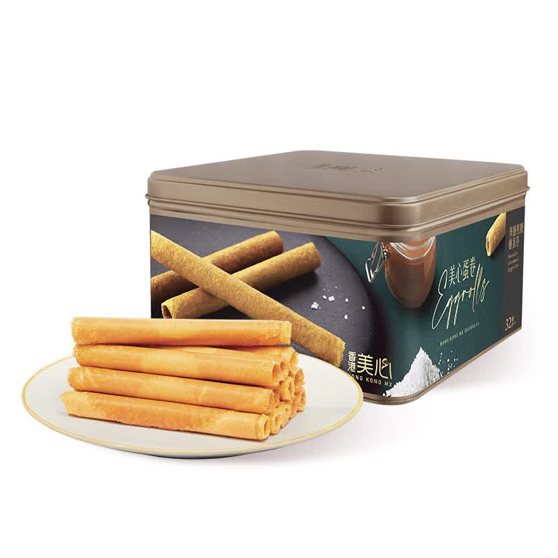 美心（Meixin）海盐焦糖鸡蛋卷448g（32条装）黄油鸡蛋卷节日送礼 效期至3月6日 美心海盐焦糖鸡蛋卷(32条装)448g