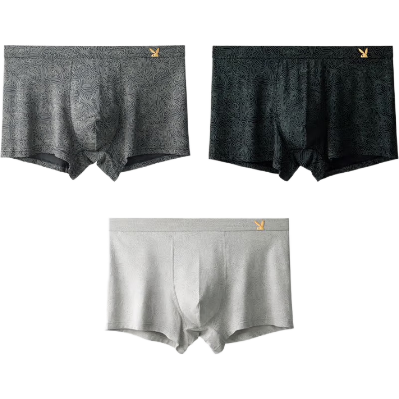 ���ڲ������������ӣ�PLAYBOY��Ī������ʿ�ڿ���ʯīϩ����ƽ�ǿ�͸�������Ľǿ��ö̿�ͷ3��װ ��ɫ����ҡ�ǳ�� �� 3�� 2XL (��������130-160��)