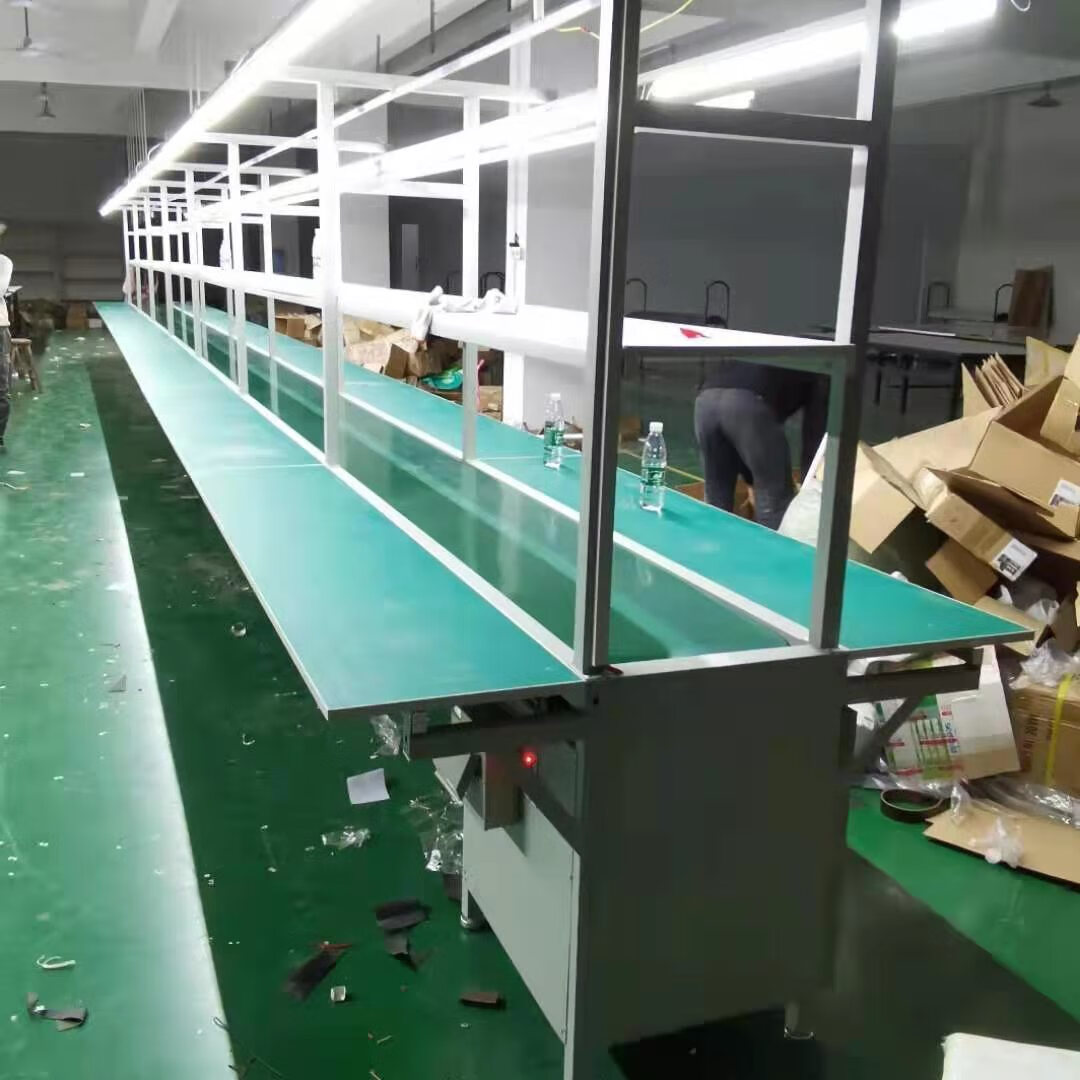 流水线输送带工作台车间装配拉线组装生产线自动化传送带输送机 带灯