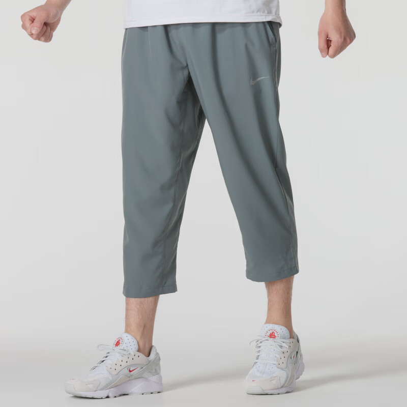 耐克（NIKE）七分褲運(yùn)動(dòng)褲男褲2025夏季跑步休閑褲梭織速干冰絲透氣寬松中長褲 吸濕排汗/速干FB7503-084灰色 2XL 推薦180-190斤