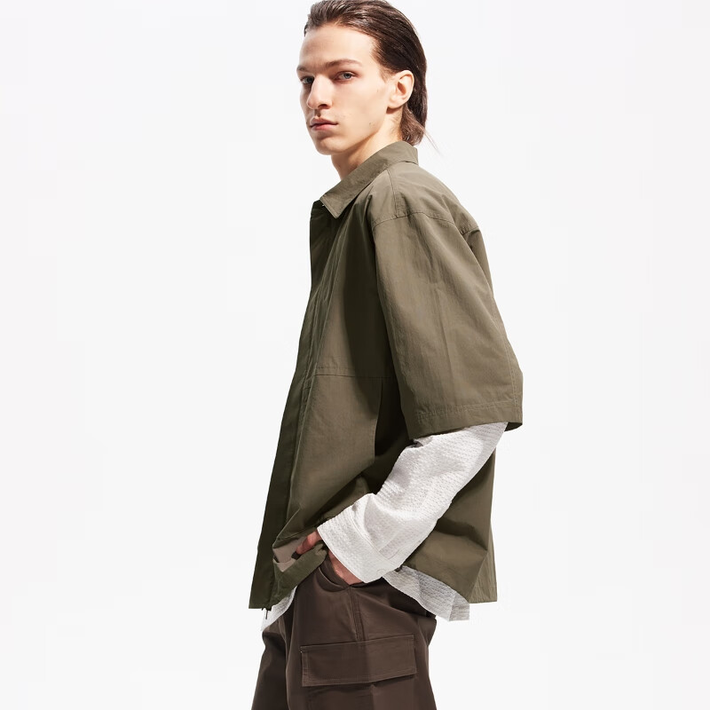 杰克·琼斯（JACK&JONES）春秋外套男士休闲夹克合集 225221020E08橄榄绿 L 180