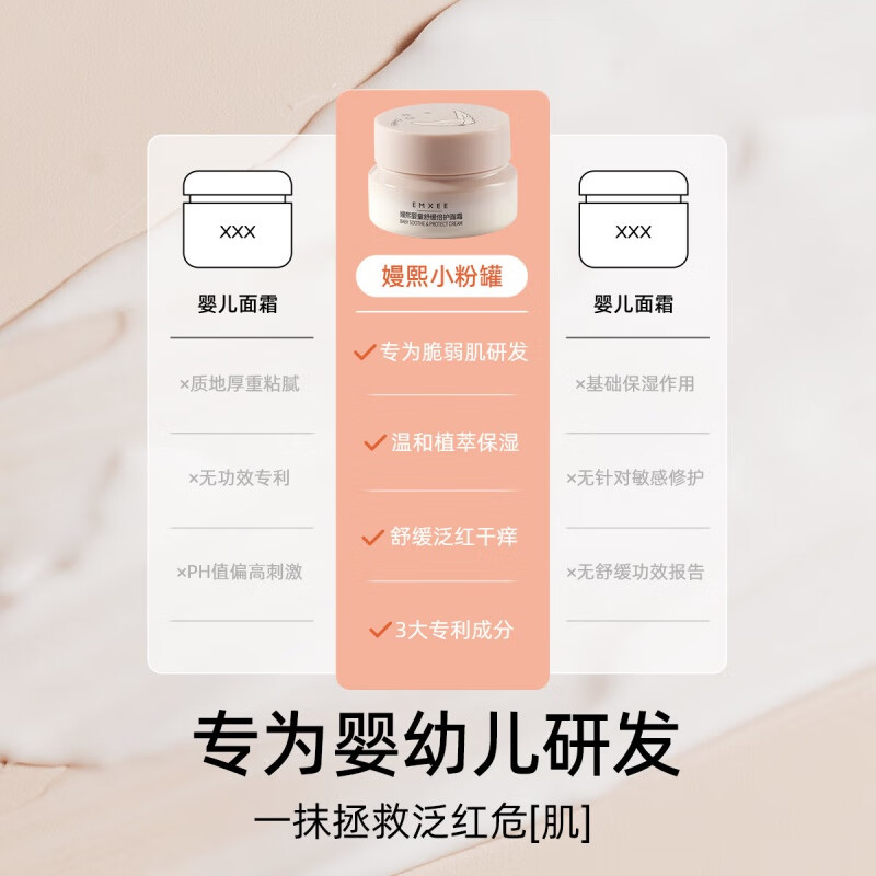 嫚熙（EMXEE）婴童舒缓倍护面霜婴儿面霜保湿舒缓润肤乳滋润防皲裂婴幼儿 30g 1瓶