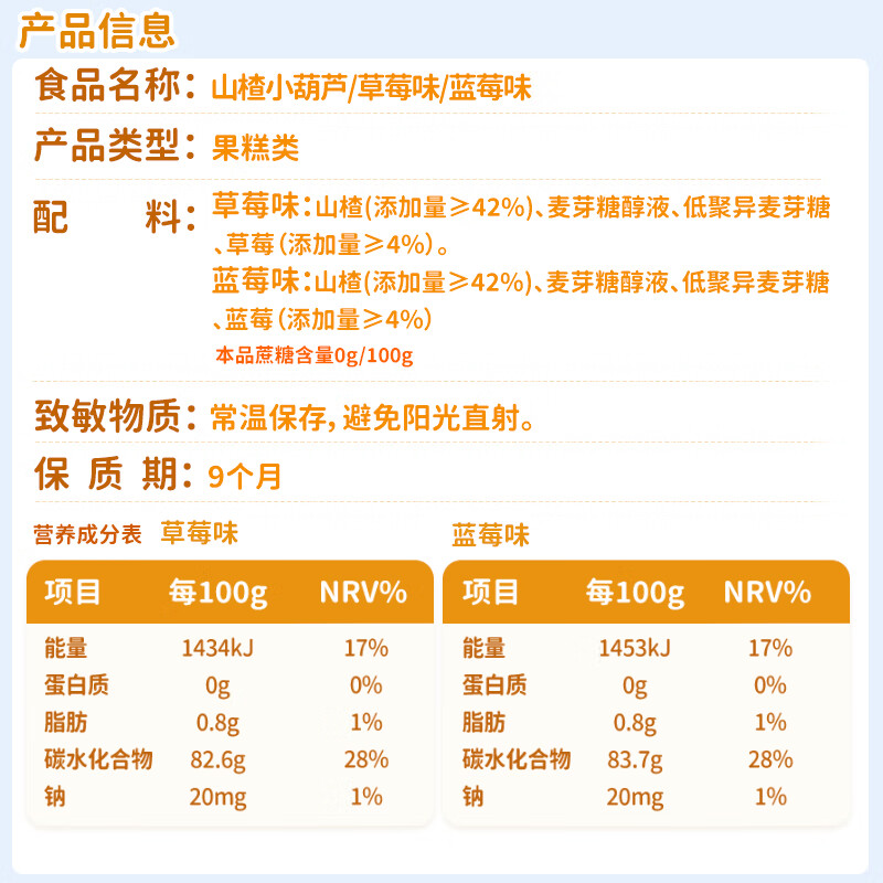 喵小侠六物山楂棒山楂小葫芦无糖棒棒糖儿童零食,送婴幼儿辅食食谱 【3盒】山楂小葫芦草莓味65g