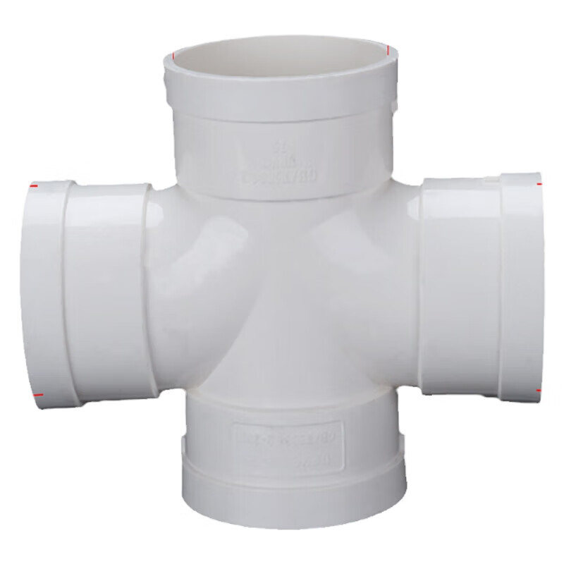 星期十 110x110平面四通 pvc排水管四通胶粘接头塑料下水管件