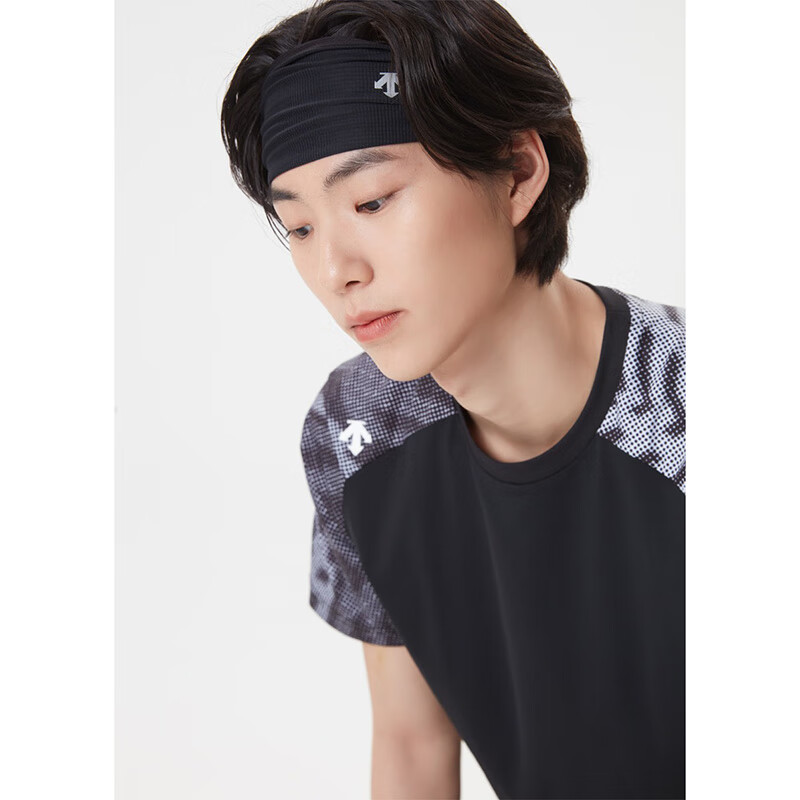 迪桑特(descente)新款运动发带吸汗防滑跑步头带止汗头巾瑜伽健身束