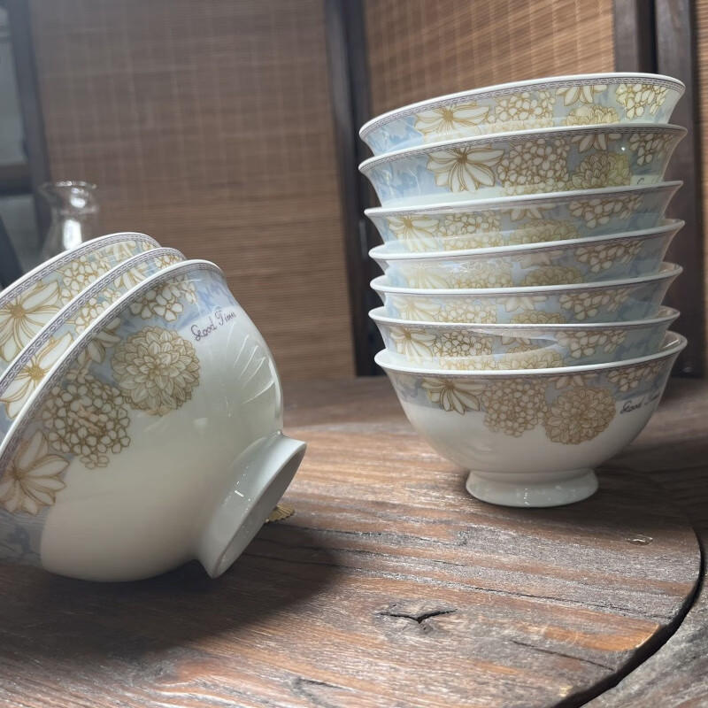 景德镇(jdz)正宗骨瓷碗网红高颜值中国风骨质瓷餐具米饭碗 套装10碗