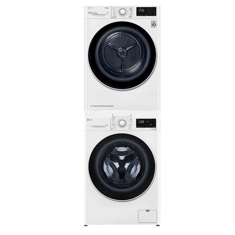 LG洗烘套裝小旋風(fēng)MAX 12公斤全自動滾筒洗衣機除菌除螨變頻直驅(qū)電機10kg進(jìn)口熱泵式烘干機家用大容量 高奢版 FCW12Y4WA+RH10V9AV2WR