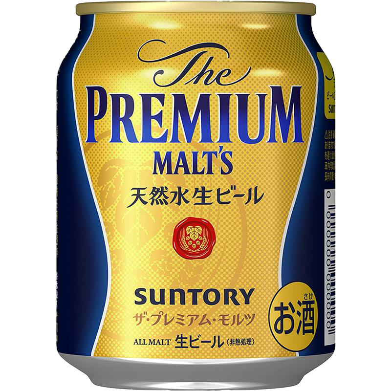 三得利（Suntory）高级金麦啤酒麦香酿造晚酌的流派同框金麦系列日本制 Premium Malt250ml*24罐/箱