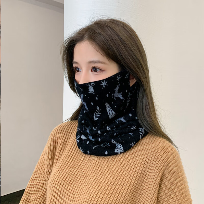 mud骑行挂耳围脖女冬季骑车防风防寒保暖神器护颈脖套面罩电动车围巾