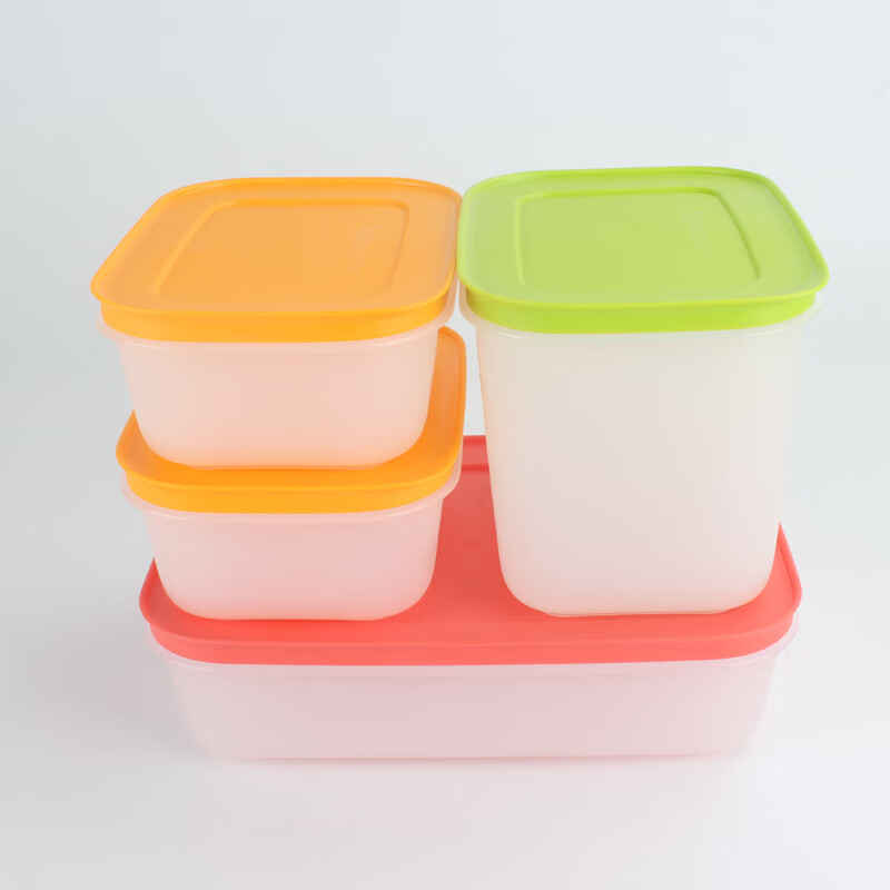 特百惠(tupperware)新冷冻保鲜盒8件套 雪影冷冻蔬菜水果盒冰箱冷藏