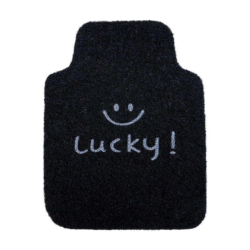 汽垫主驾驶单片防脏车载可爱丝圈保护脚踏垫易清洗 lucky前排单个脚垫