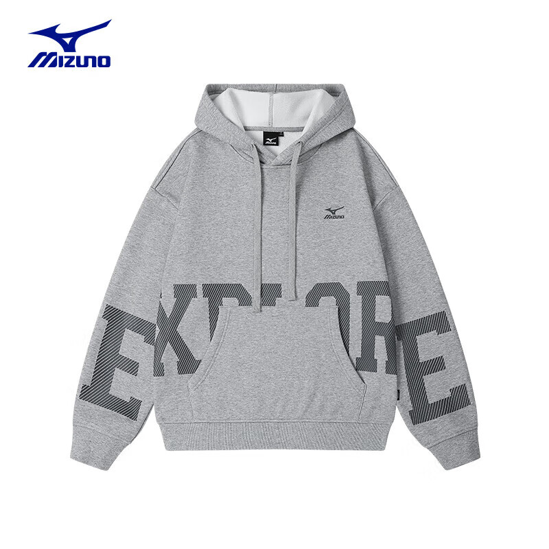 美津浓户外卫衣男连帽加绒外套