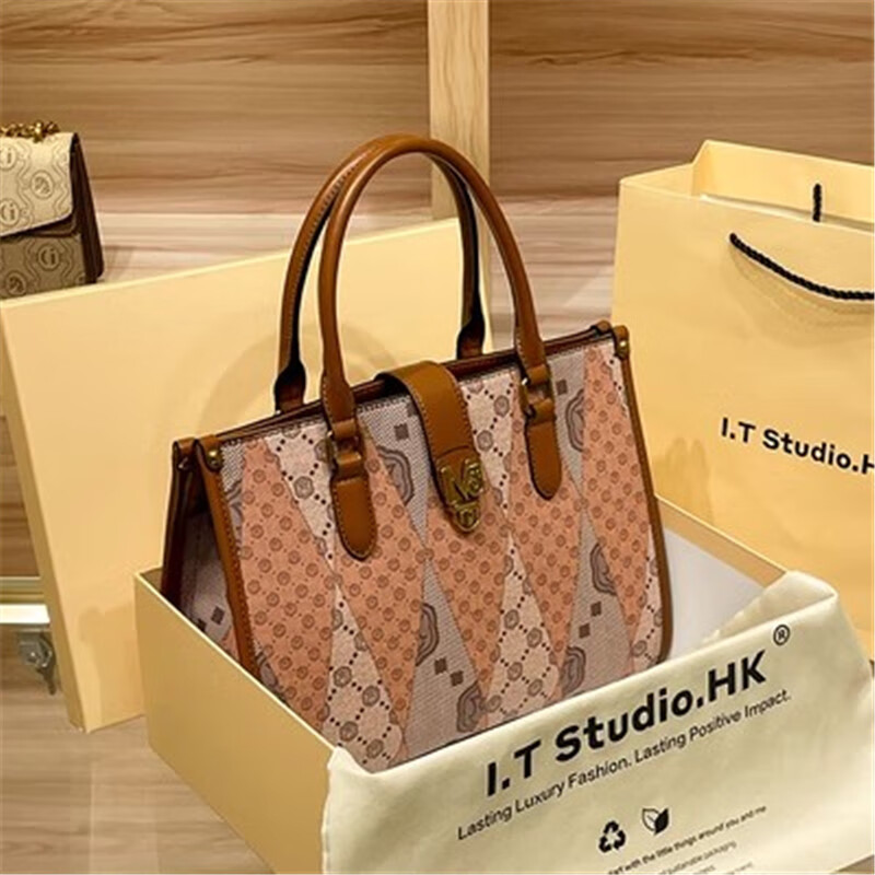 magic king mk包包女包通勤手提包包女2023新款时尚大容量托特包单肩