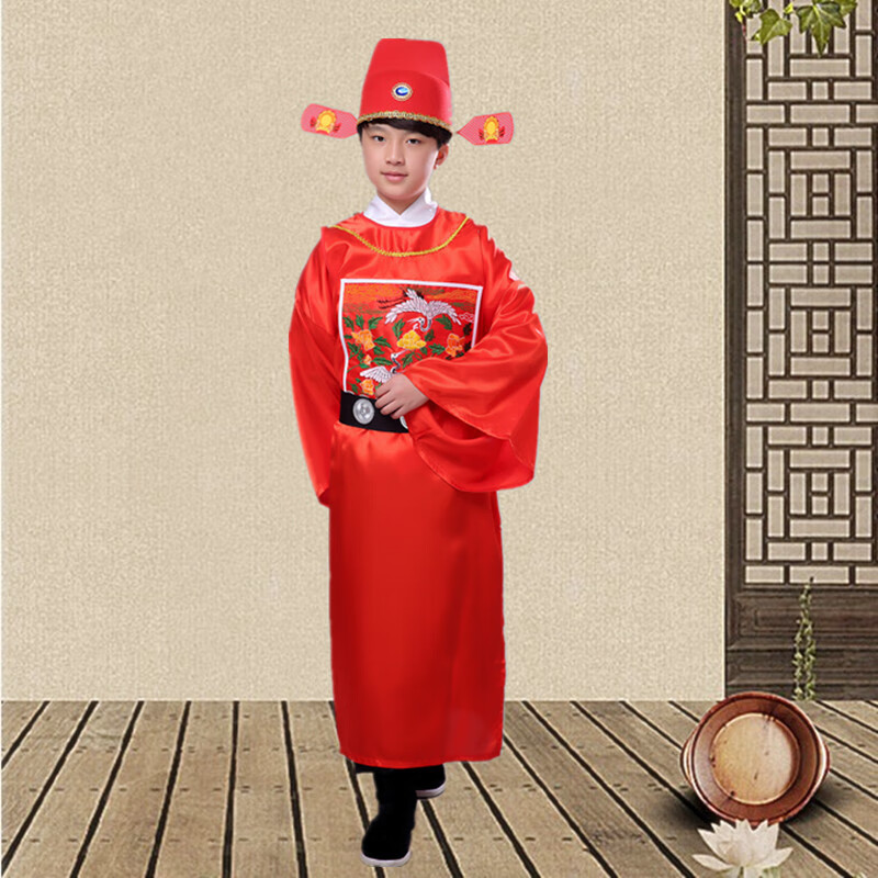 云蔷驸马中状元状元服装 明朝官服古代大臣影视小品幼儿园 红官服