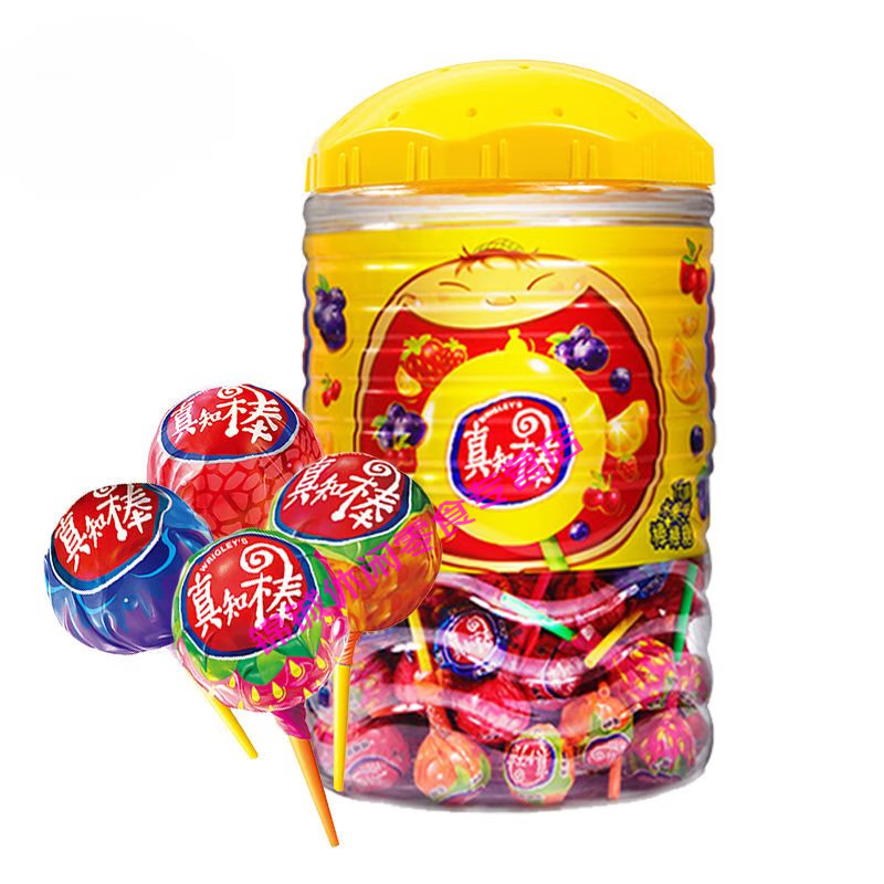 茗仟mms真知棒108支*4大桶装口味怀旧零食糖果 真知棒108支桶装