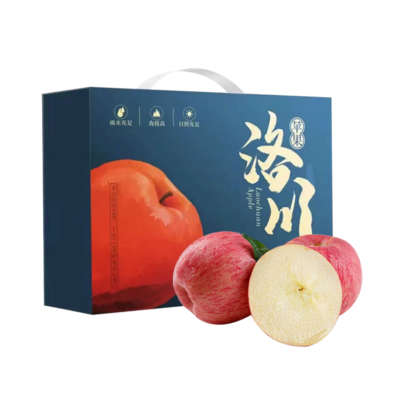 农鲜淘 洛川红富士苹果 12枚 礼盒装 单果265g+ 新鲜水果生鲜陕西