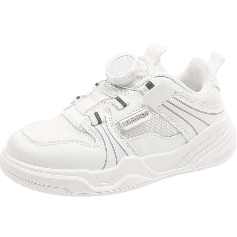 回力（Warrior）童鞋儿童运动鞋休闲小白鞋百搭跑鞋 WZ(CL)-033101 白灰 35码