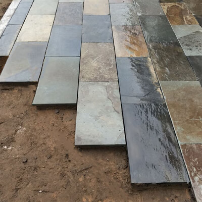 户外露台院子防滑天然仿古锈板文化石锈色青石板 仿锈色平方价300x300