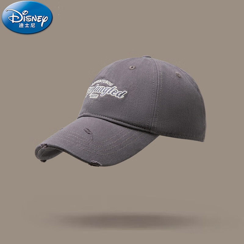 迪士尼（Disney）男童帽子儿童鸭舌帽春夏大童棒球帽男孩防晒遮阳帽男宝夏款太阳帽 烟灰色 59cm