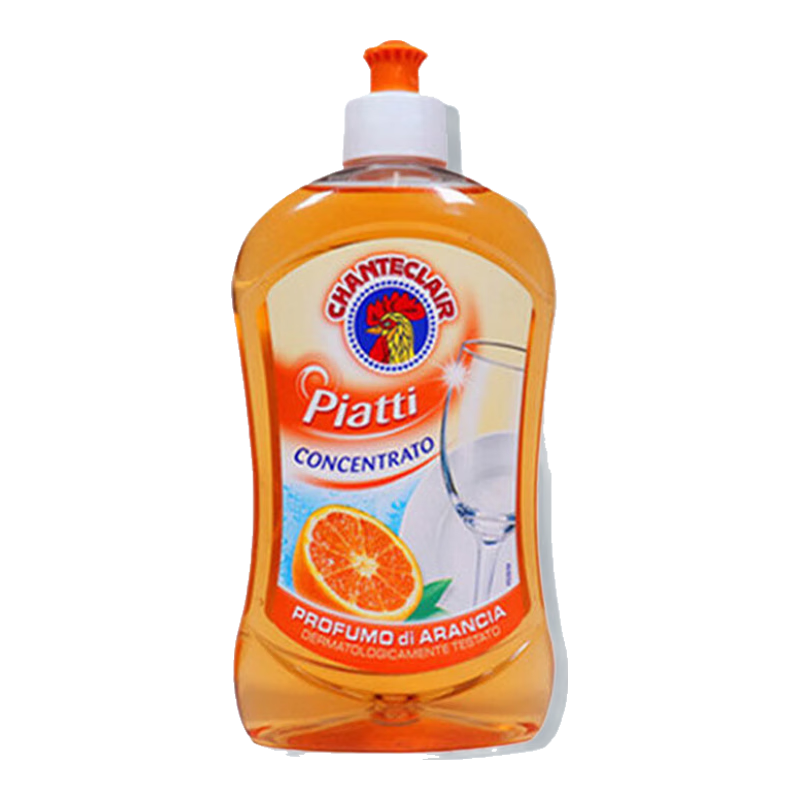 大公雞管家意大利進口大公雞濃縮洗潔精家用食品級果蔬餐具去油不傷手500ml 香橙味500ml 2瓶【家庭裝】