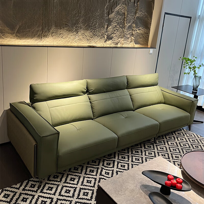 山头林村沙发真皮头层牛皮 库里路设计师极简现代休闲沙发头层牛皮