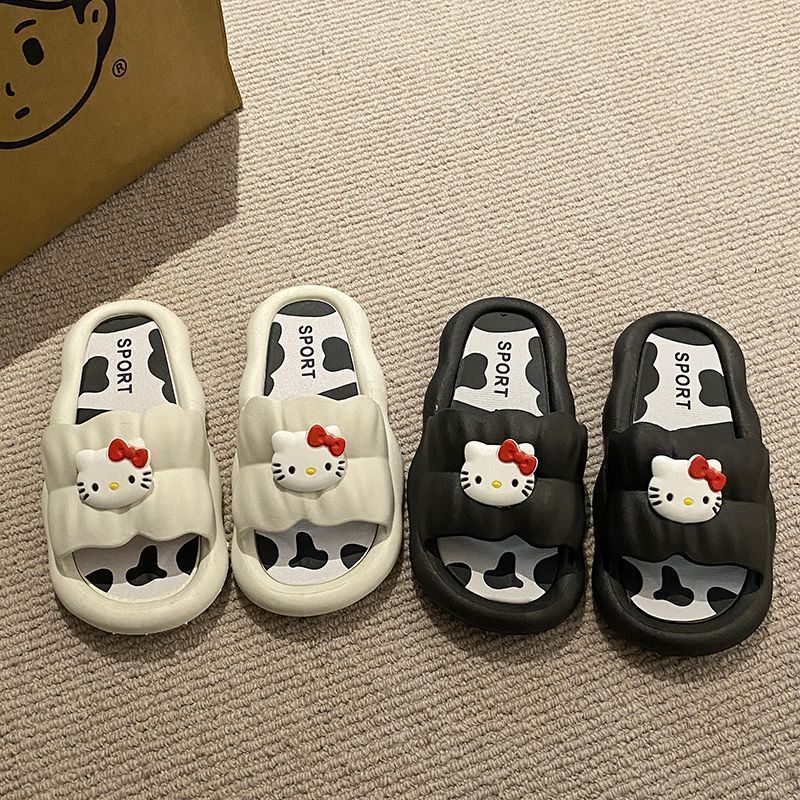 金盈姿可爱卡通kt猫外穿hellokitty拖鞋女厚底踩屎感洗澡室内防滑拖鞋 主图款 38-39 【适合37/38】