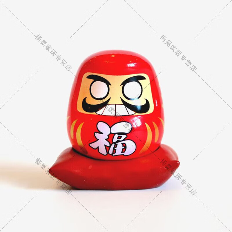 酊沪许愿达摩不倒翁福星公仔 茨球叠叠乐 达摩 潮玩小模型摆件车 单个