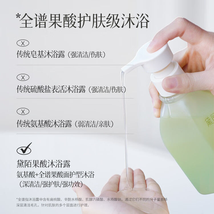 黛陌【直播专享】果酸沐浴露去角质控油净痘去鸡皮持久留香沐浴乳 柠檬雪松香（魅我无界） 330ml