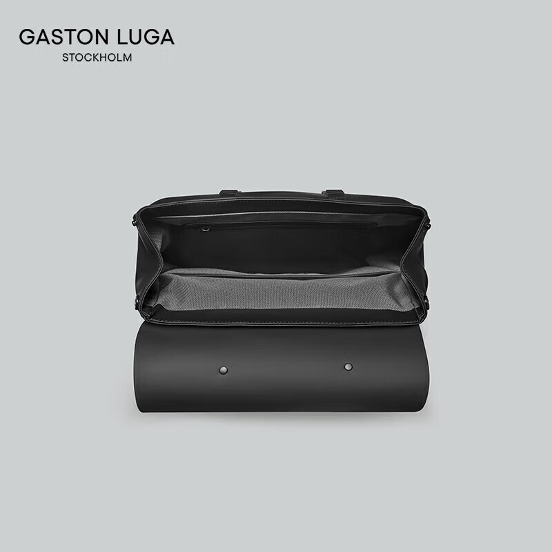 GASTON LUGA电脑双肩包13英寸大容量书包男旅行背包防泼水百搭户外包包典雅黑