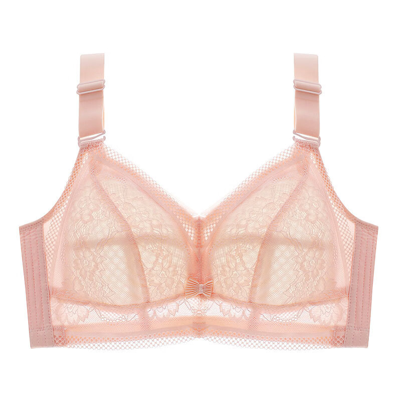 钢圈轻薄款大胸显小文胸罩胖mm大码聚拢收副乳全罩杯上托 肉色 34/75b