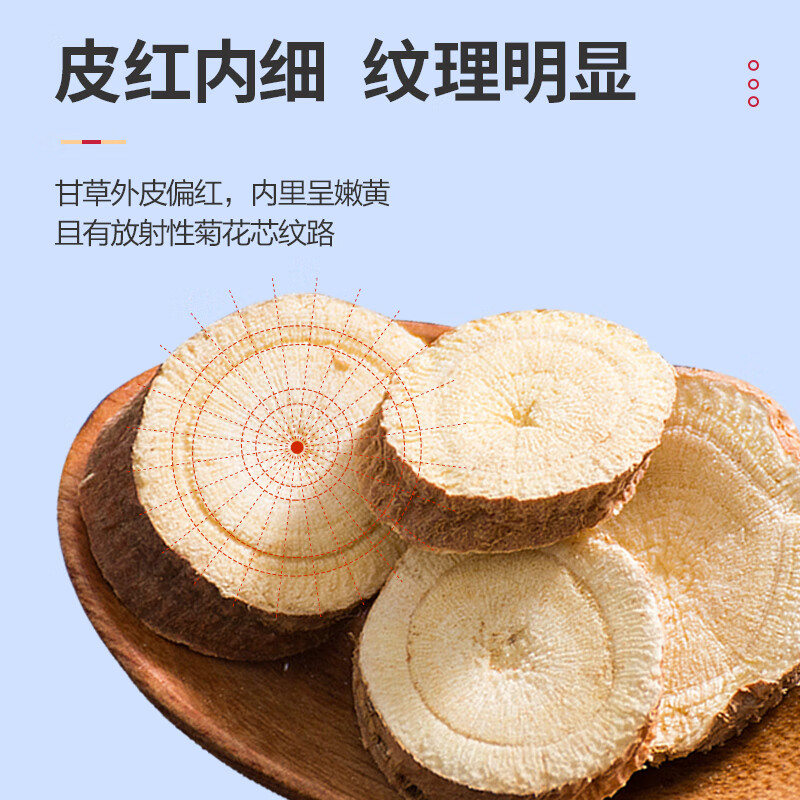 宁安堡甘草片 宁夏盐池甘草圆片三伏天养生汤茶泡水甘草片 200克*2罐