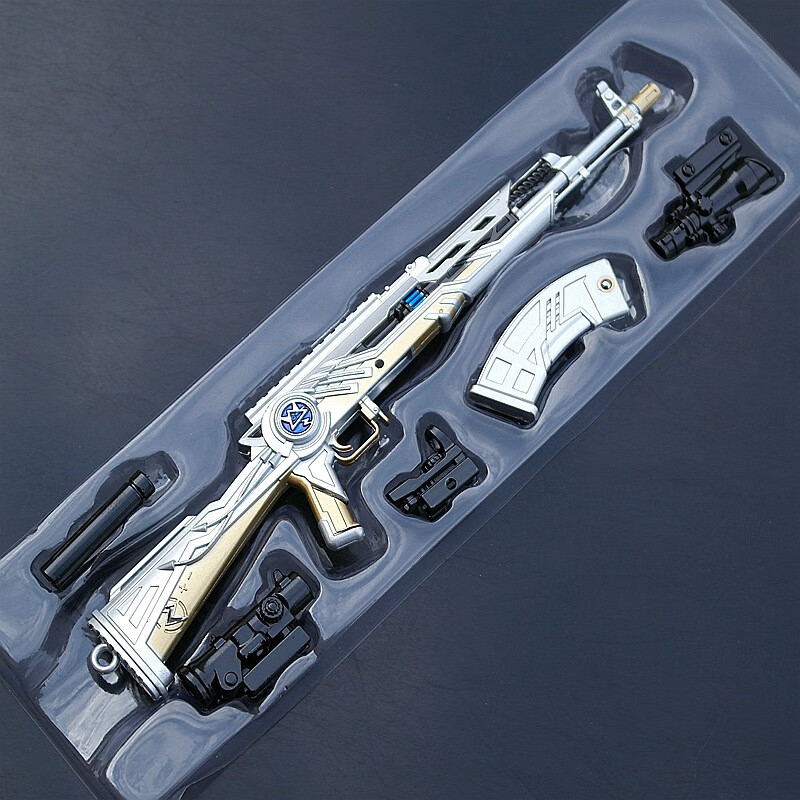枪 绝地大逃杀和平精英武器awm枪模玩具皮肤钥匙扣 akm百万伏特22cm