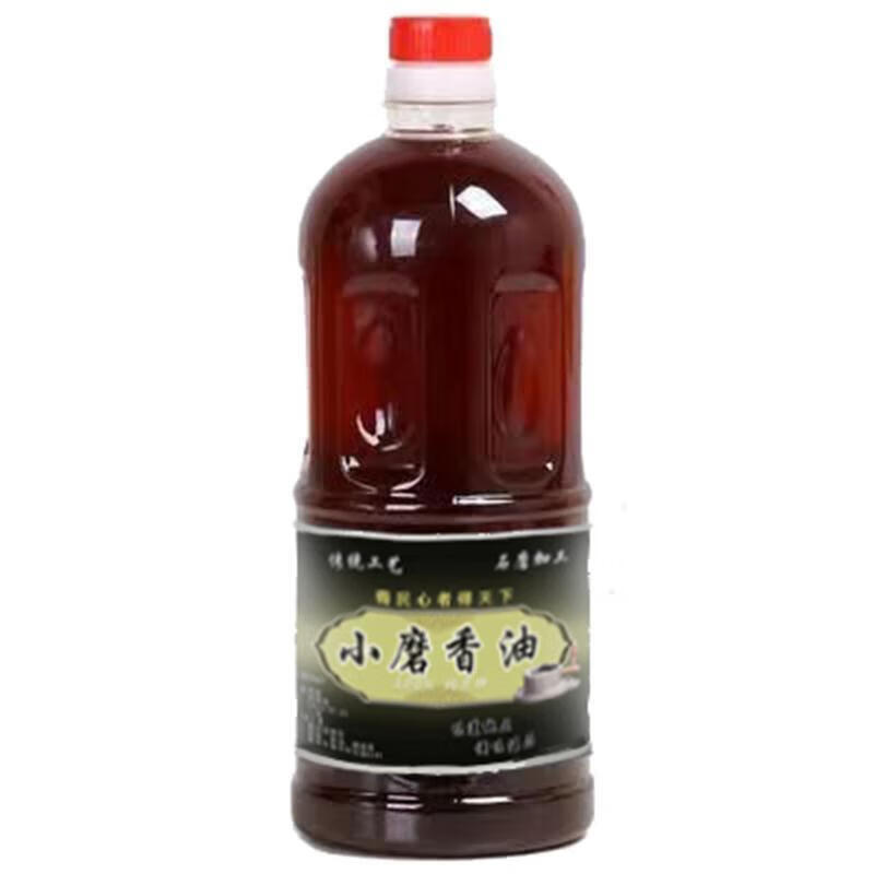 歐賢禾香油 正宗白芝麻黑芝麻小磨香油 農(nóng)家壓榨自制純正無添加月子油 特級(jí)黑芝麻油1000ml新貨