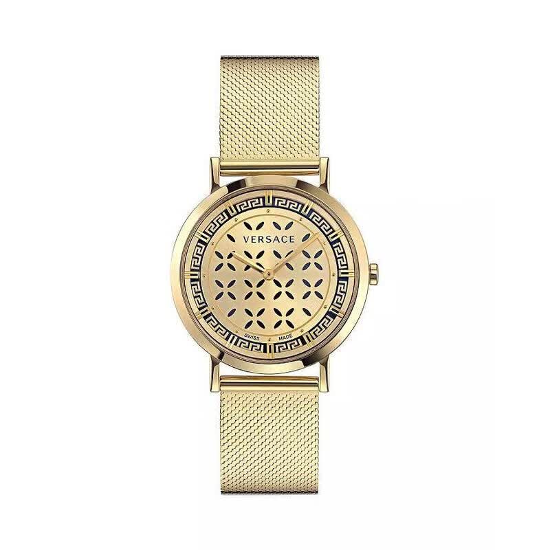 范思哲(versace)女士手表 金色不锈钢时尚潮流优雅石英女表 36mm gold