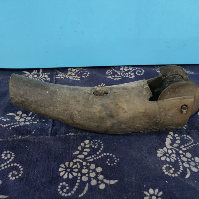 维诺亚民国老牛角制作的木匠工具墨斗老物件古玩杂项真品文化展示包老