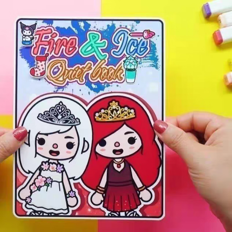 托卡世界冰公主与火公主材料包