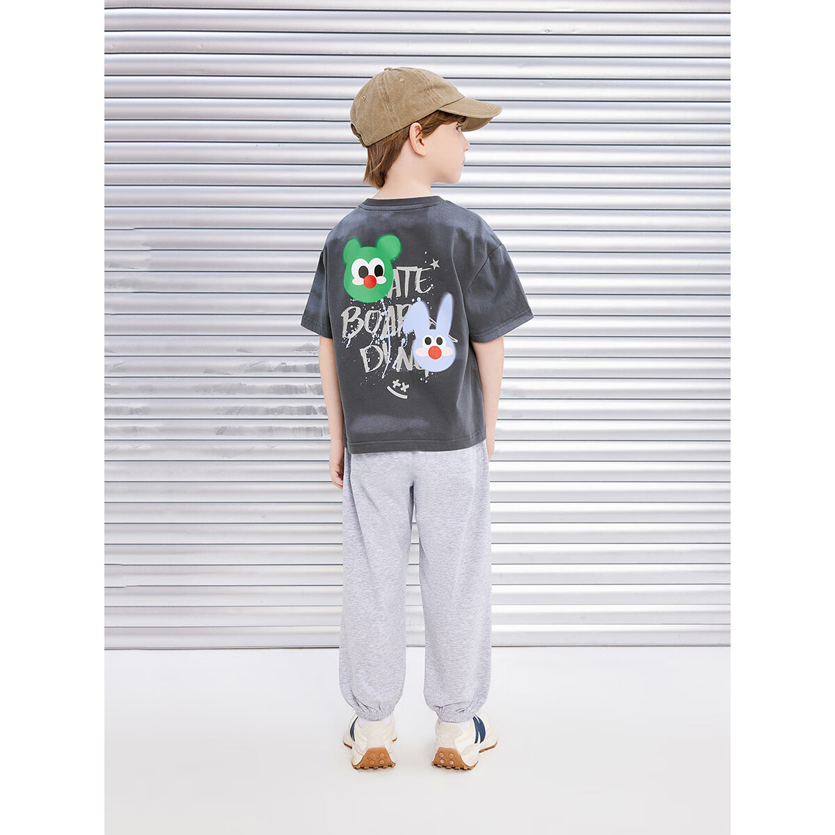 MiniPeace太平鸟童装夏新男童短袖T恤F1CNE2B32 灰色 160cm