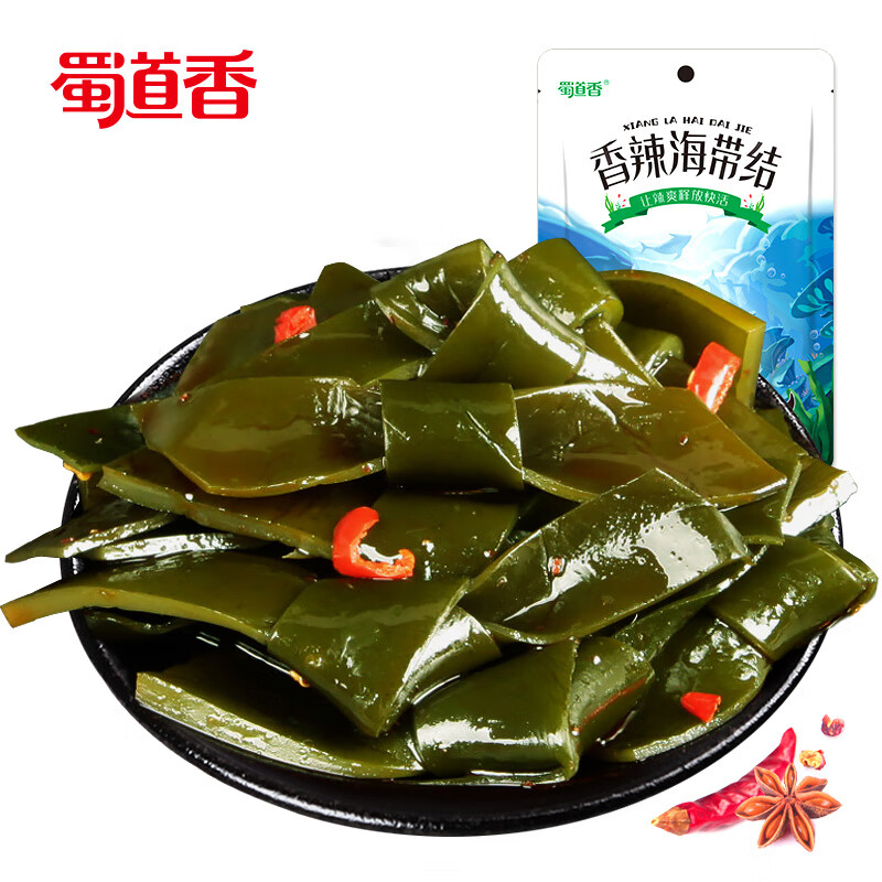 蜀道香海帶結(jié)120g*2袋香辣海帶結(jié)素食獨(dú)立小包裝成都休閑零食小吃 香辣海帶結(jié)120g*2袋