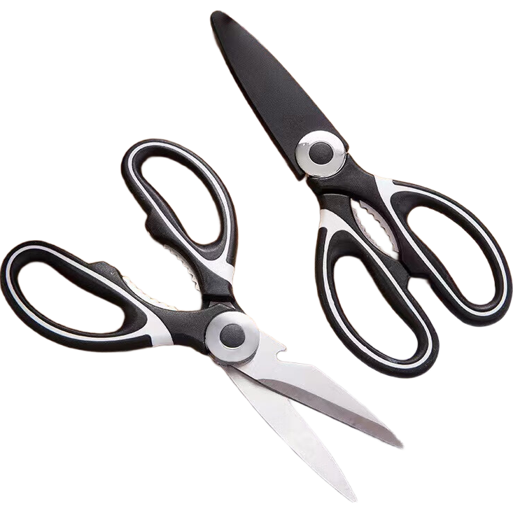 多功能厨房剪刀家用杀鱼专用剪鸡骨烤肉神器特大号不锈钢强力剪子 1把厨房剪刀