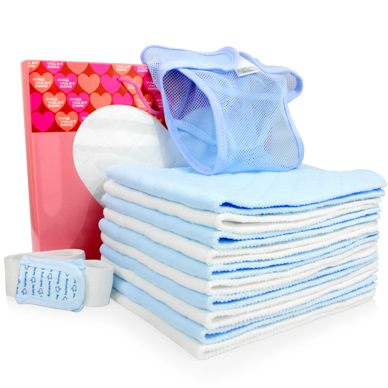 宝宝尿片9/6/3层水洗尿兜配透气新生儿尿布裤兜尿带 水洗棉传统尿 