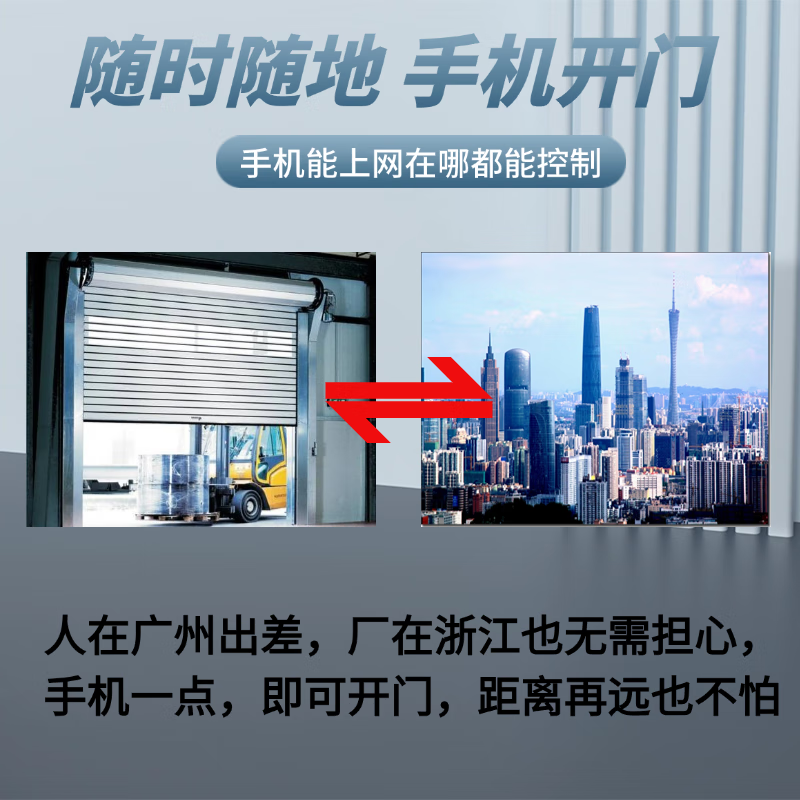 麒石已接入APP手机远程控制WiFi卷帘门电动卷闸门车库门对拷贝遥控器 已接入米家APP全频通用大功率4门
