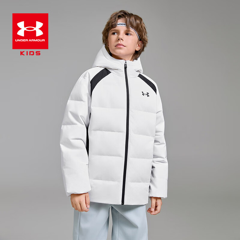 UNDER ARMOUR安德玛童装秋冬25新款儿童立领运动休闲羽绒服男大童保暖经典外套