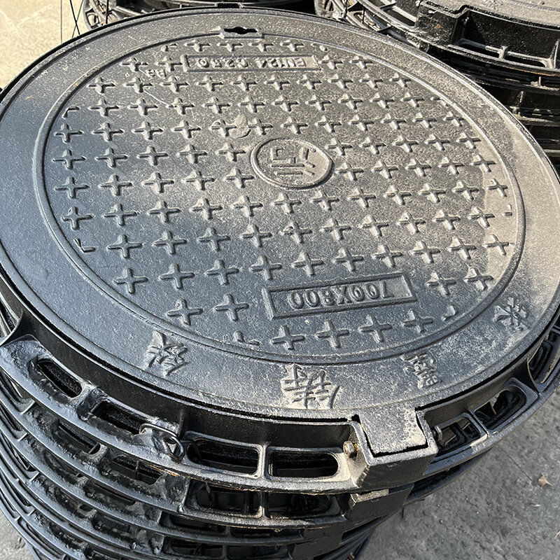 仁聚益球墨铸铁井盖圆形700重型市政排水方形污水井盖电力给水井盖800
