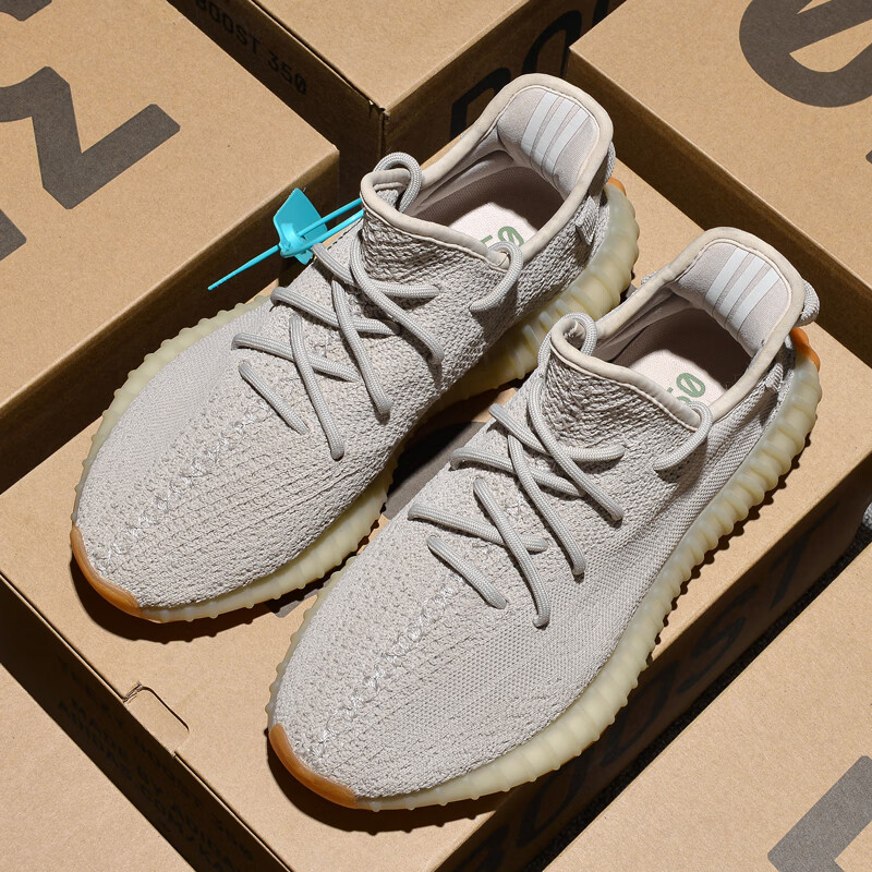 悦西尼椰子男鞋鞋350芝麻灰冬季真爆运动软底灰色男鞋女鞋莆田正版