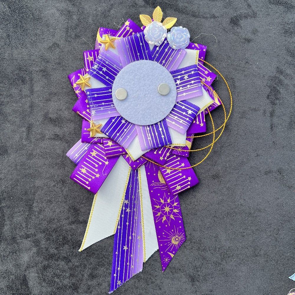 现货华丽吧唧底托纯手工拖尾徽章托成品谷美痛包装饰物白菜价配件 深