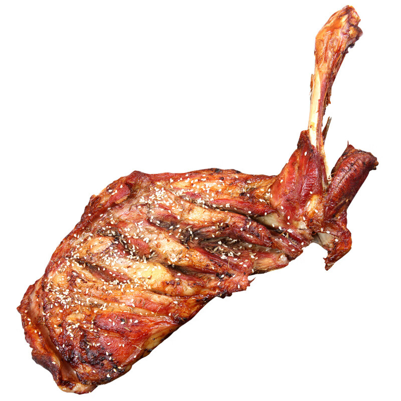 虎钢馋烤羊腿羊肉熟食内蒙古特产呼伦贝尔新鲜炭火即食真空包装 烤